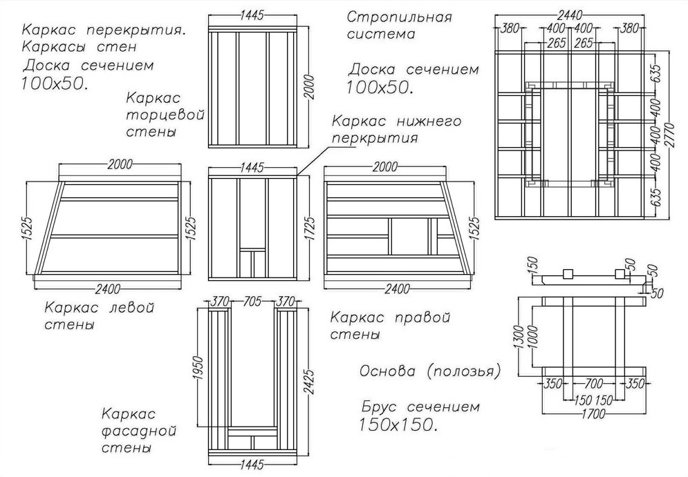 устройство каркасного туалета